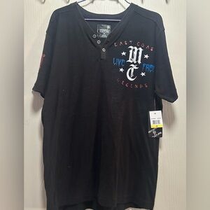 NWT🔥RARE🔥Modern Culture Black Tee Shirt M "East Coast Legends" Graphic Y2K Vibe